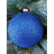 Новогодний шар "Блестки" Ø130мм синий